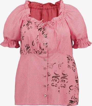 Ulla Popken Blouse in Roze: voorkant