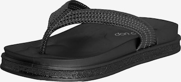 Don Algodon - Sandalias de dedo 'Licia' en negro: frente