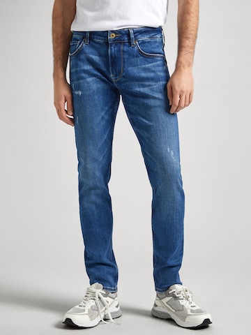 Pepe Jeans - Slimfit Vaquero en azul: frente