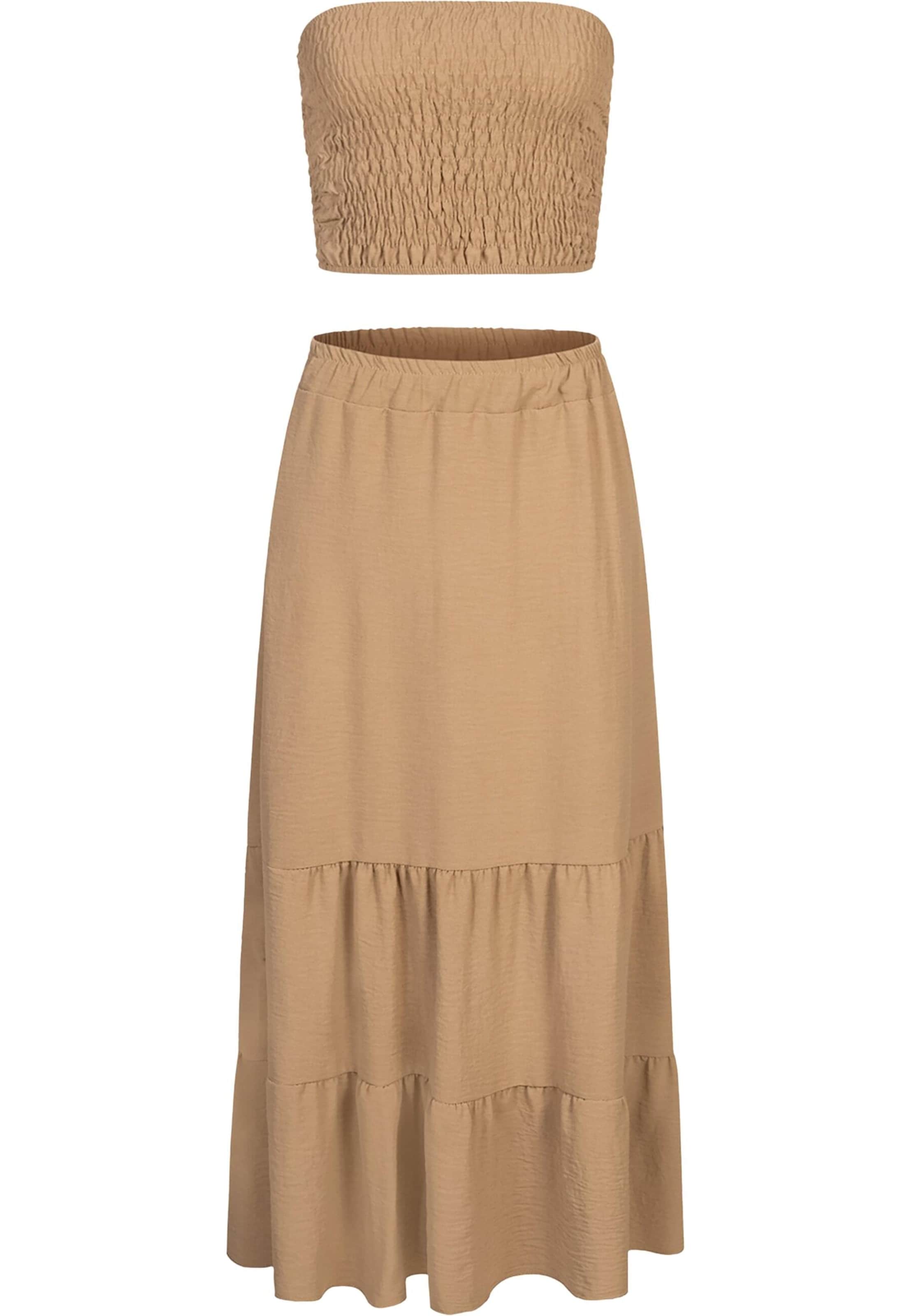 Cloud5ive Set: Rock und Top in Beige: Vorderseite
