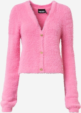 PIECES Strickjacke 'SOFFI' in Pink: predná strana