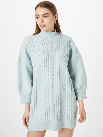 Monki Gebreide jurk 'Marie' in Blauw: voorkant