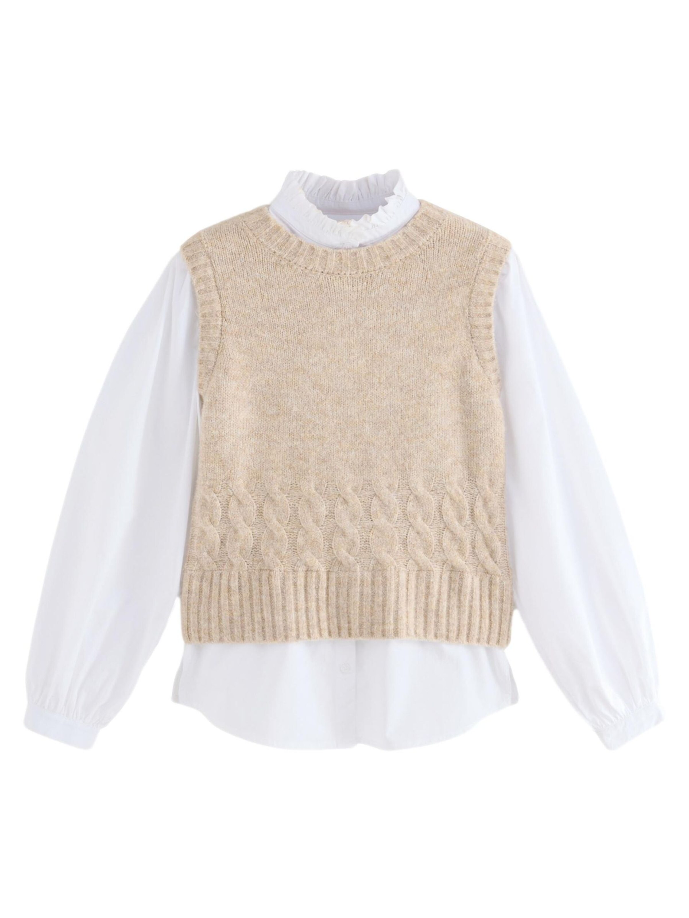 LAURA ASHLEY Blouse in Beige: voorkant