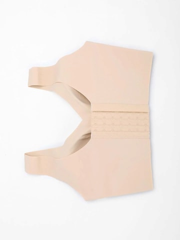 SkinMe T-shirt Podprsenka 'Bezešvá podprsenka tvarující záda' – béžová