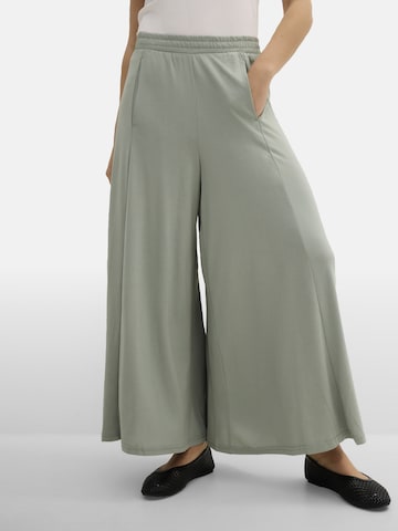 bonprix Wide Leg Hose in Grün: Vorderseite