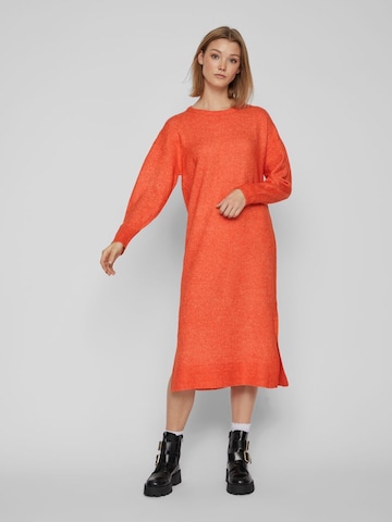 VILA Knitted dress 'Mathilda' in Orange