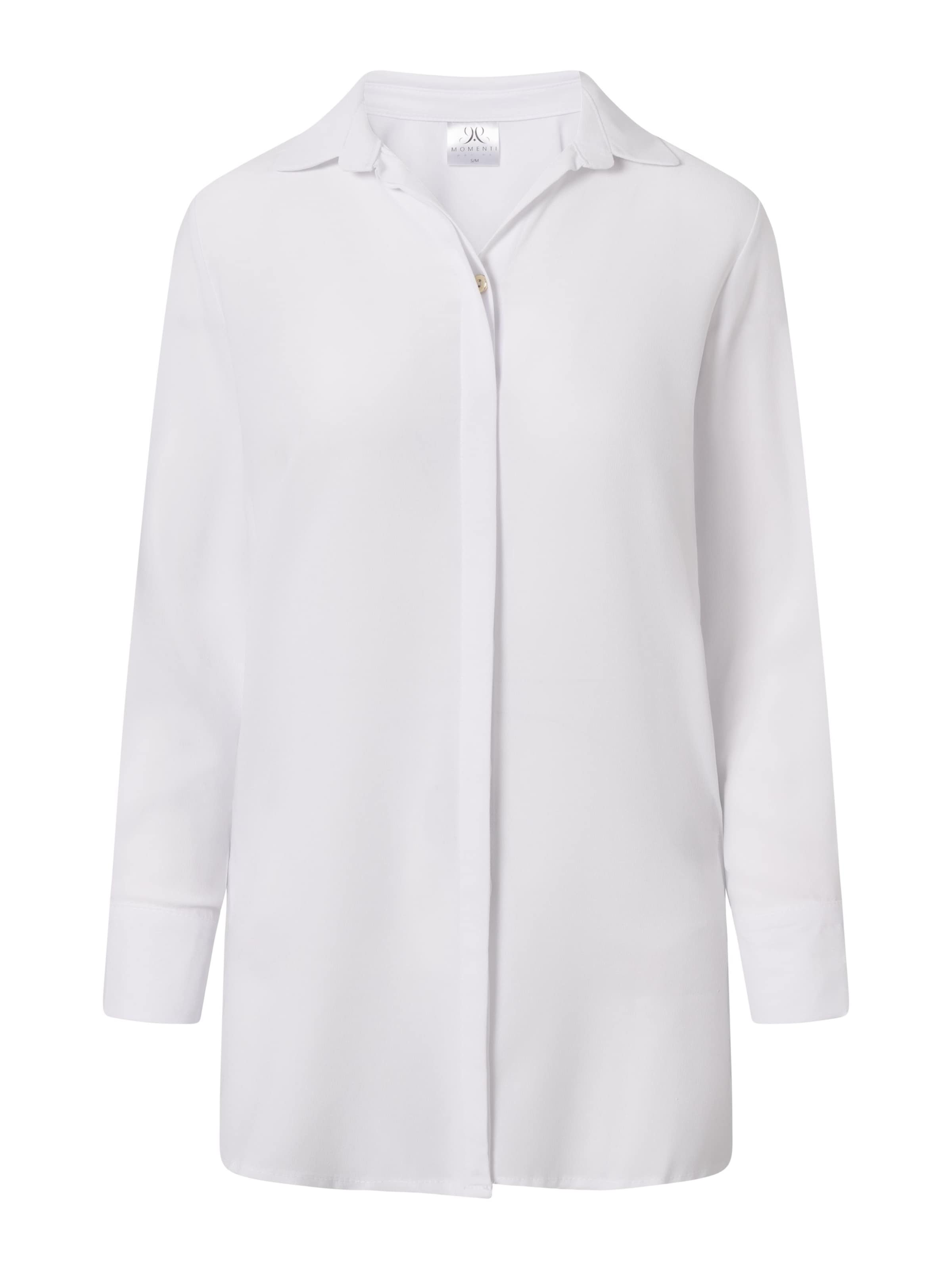 Momenti Per Me Pajama shirt 'Bella' in White: front