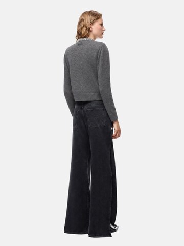 PINKO Sweter 'PINKO COLONIA CARDIGAN BLEND WOOL EMBRO Maglieria' w kolorze szary