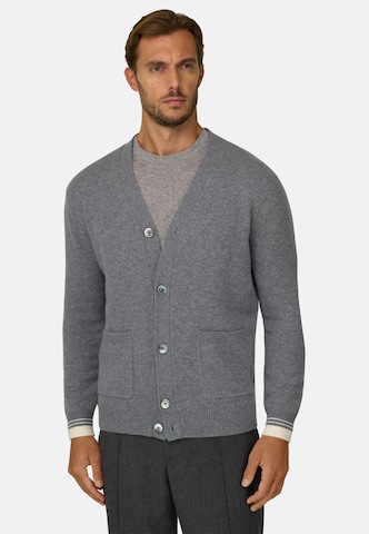 Boggi Milano Strickjacke in Grau: Vorderseite