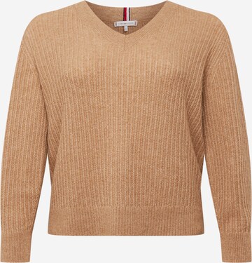 Tommy Hilfiger Curve Pullover in Braun: predná strana