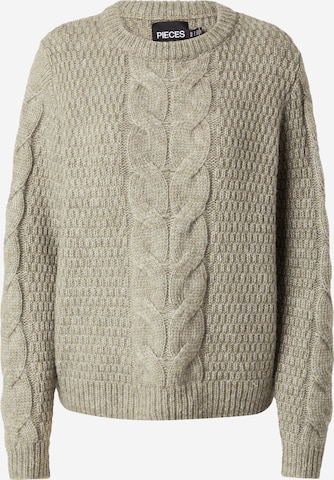 PIECES Pullover 'PCNINA' i grøn: forside