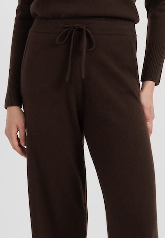 Chinti & Parker Zvonové kalhoty Kalhoty 'Pure Cashmere' – hnědá