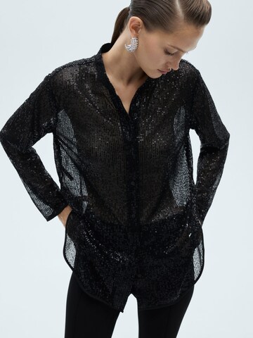 MANGO Blouse 'Xurano' in Black: front