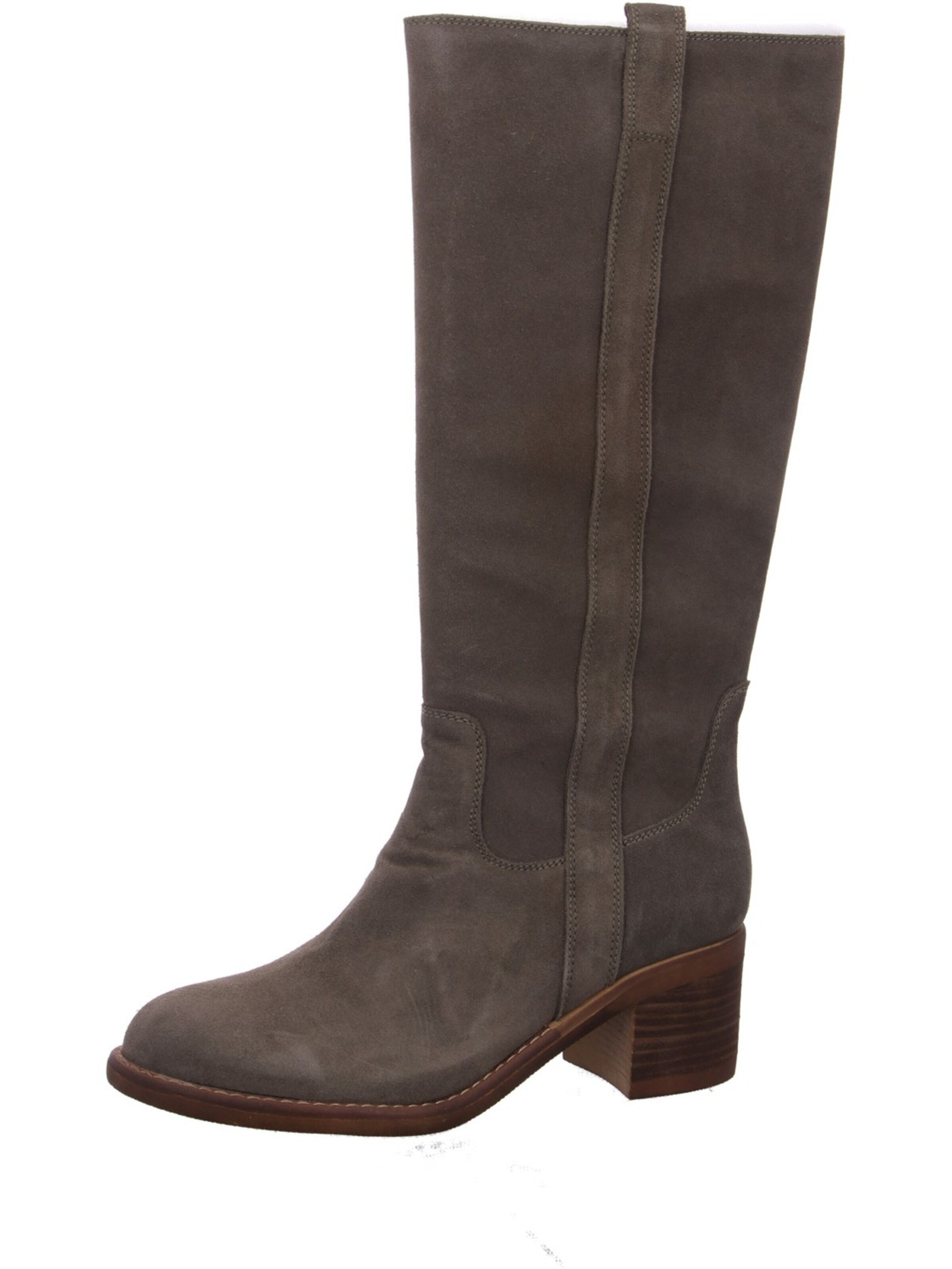 PS Poelman Over the Knee Boots 'Poelman Langschaftstiefel  Grau' in Grey: front