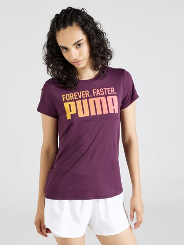 PUMA Toiminnallinen paita 'RUN FAVROITES FOREVER FAST' värissä lila: etupuoli