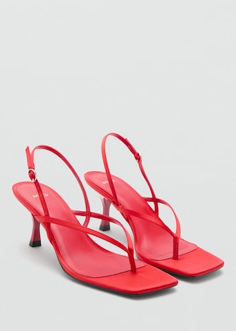 MANGO T-Bar Sandals 'Ross' in Red