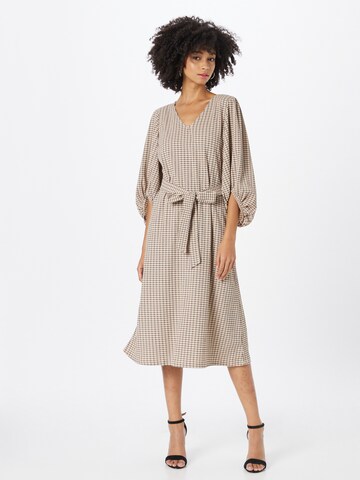 ICHI Jurk 'Junca' in Beige: voorkant