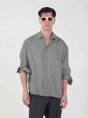 Giesto - Comfort Fit Camisa em cinzento: frente