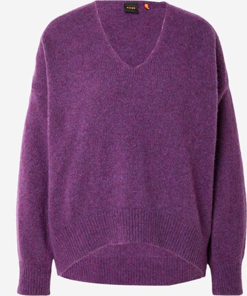 BOSS Sweter 'Fondy' w kolorze fioletowy: przód