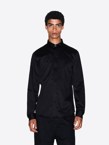 Coupe slim Chemise 'Camicia AX ARMANI EXCHANGE da Uomo - 8NZCBD0113' ARMANI EXCHANGE en noir : devant