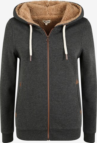 Oxmo Zip-Up Hoodie 'Vicky' in Grey: front