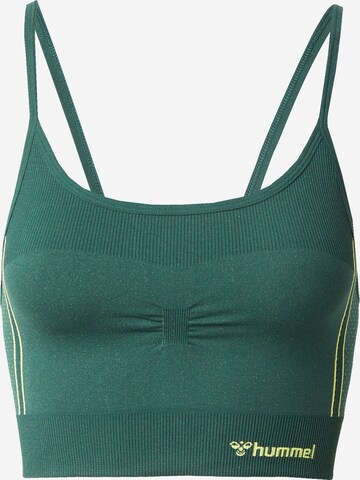 Hummel Bustier Sport bh 'MT ZONE' in Groen: voorkant