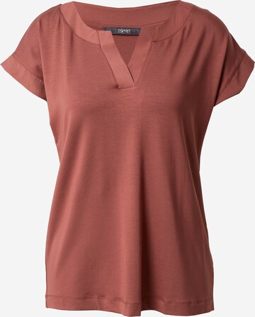 ESPRIT T-shirt i brun: framsida