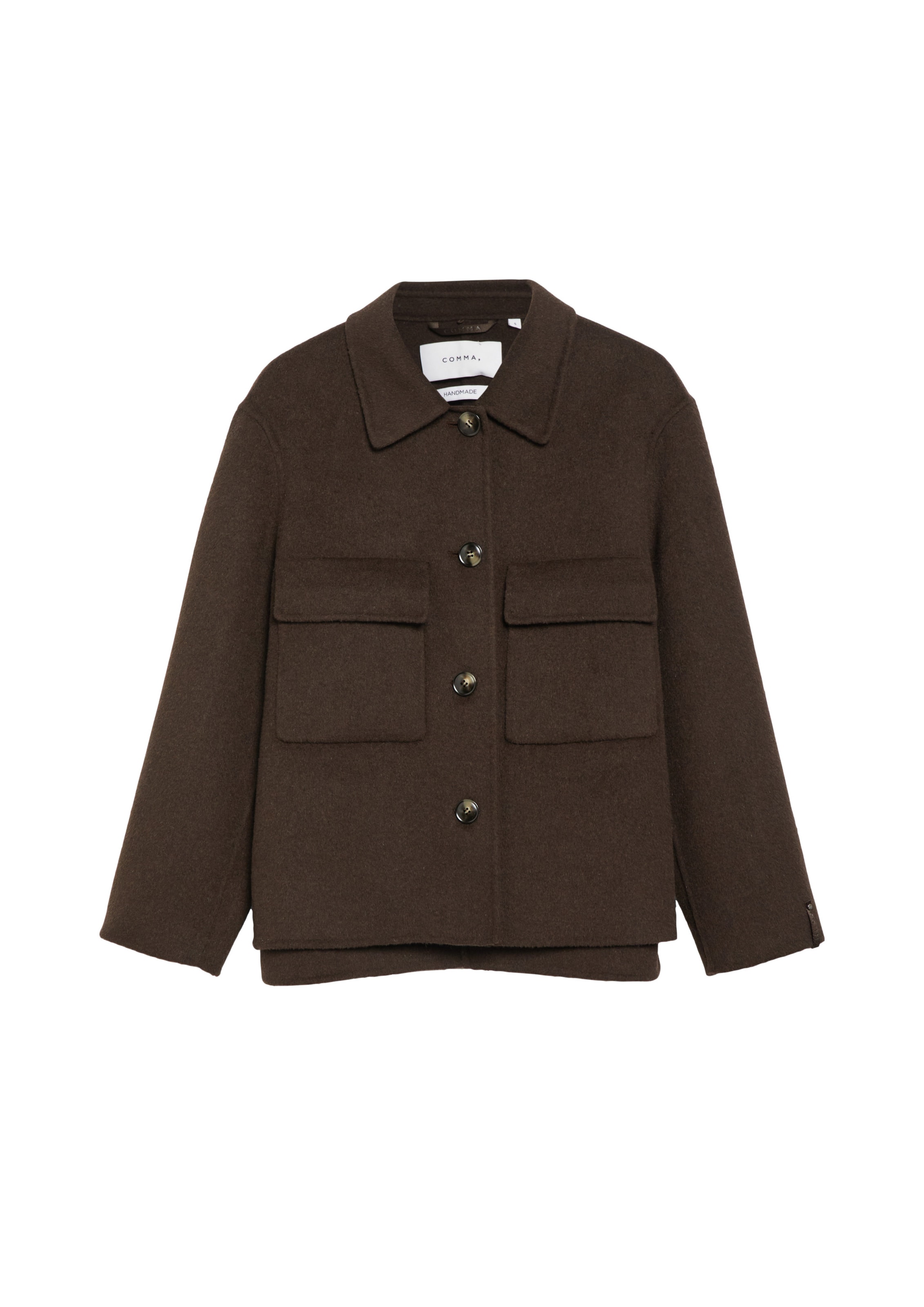 COMMA Manteau mi-saison en L en brun foncé, Vue avec produit