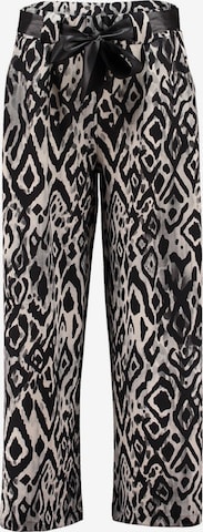 HailysLoosefit Hlače s naborima 'Ni44a' - crna boja: prednji dio