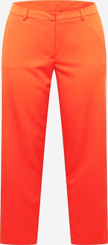 PIECES Curve Loosefit Chino kalhoty 'AMALIE' – červená: přední strana