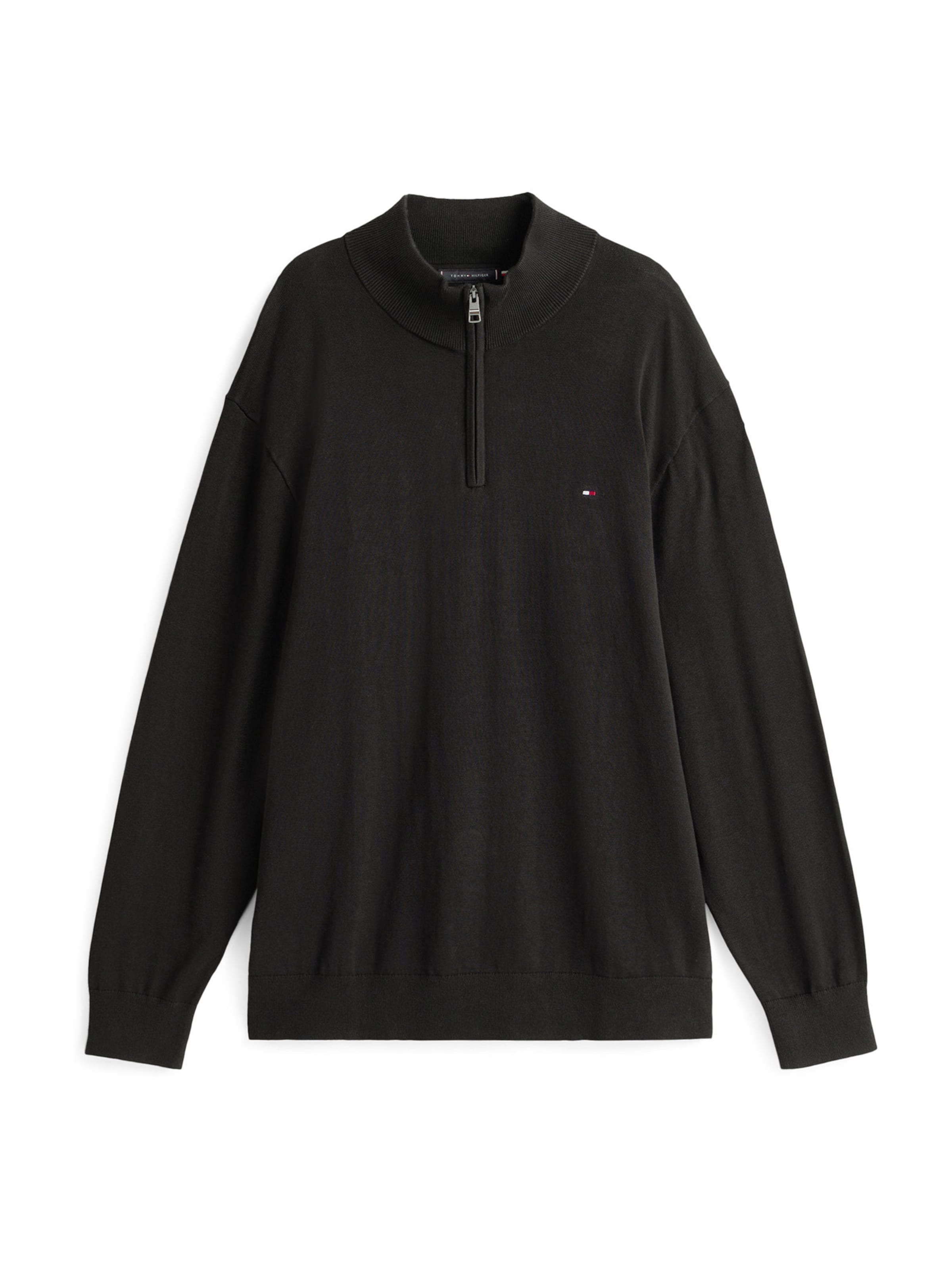 Tommy Hilfiger Big & Tall Kampsun 'ESSENTIAL', värv must: eest vaates