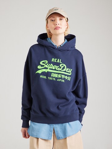 Superdry Sweatshirt in Blauw: voorkant