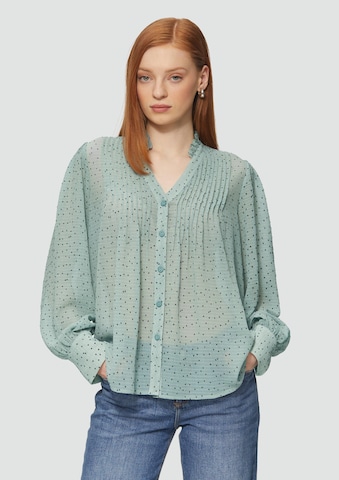 QS Blouse in Green: front