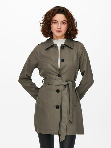 ONLY Between-Seasons Coat in Green: front