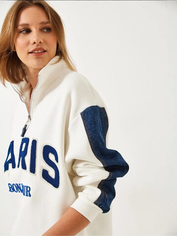 Sweat-shirt Bianco Lucci en blanc