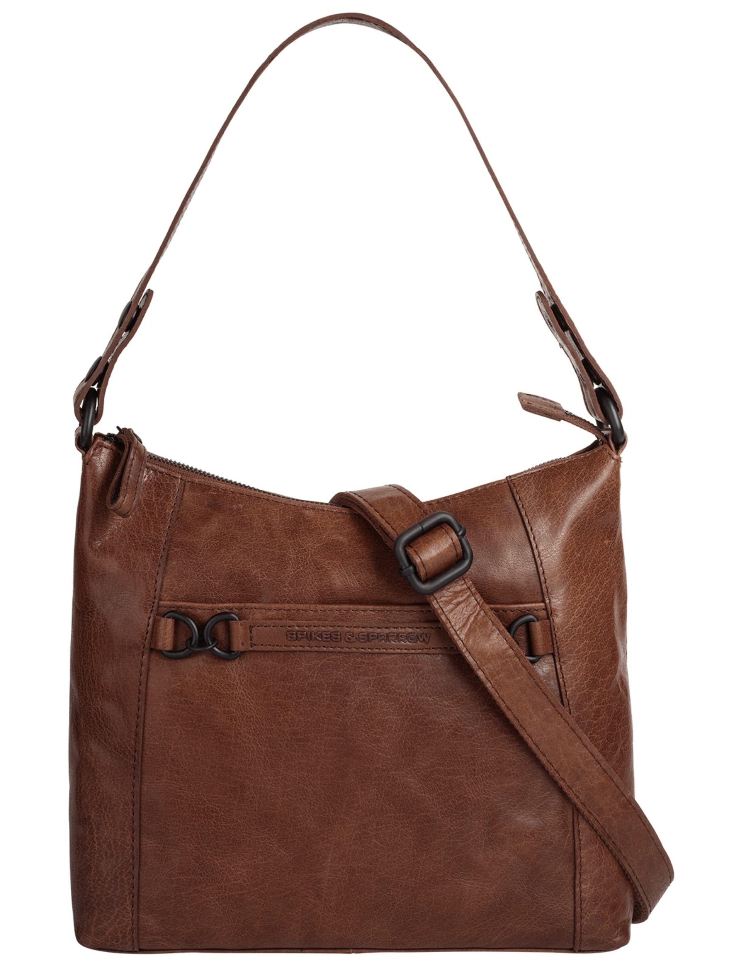 Sac à bandoulière Spikes & Sparrow en marron : devant