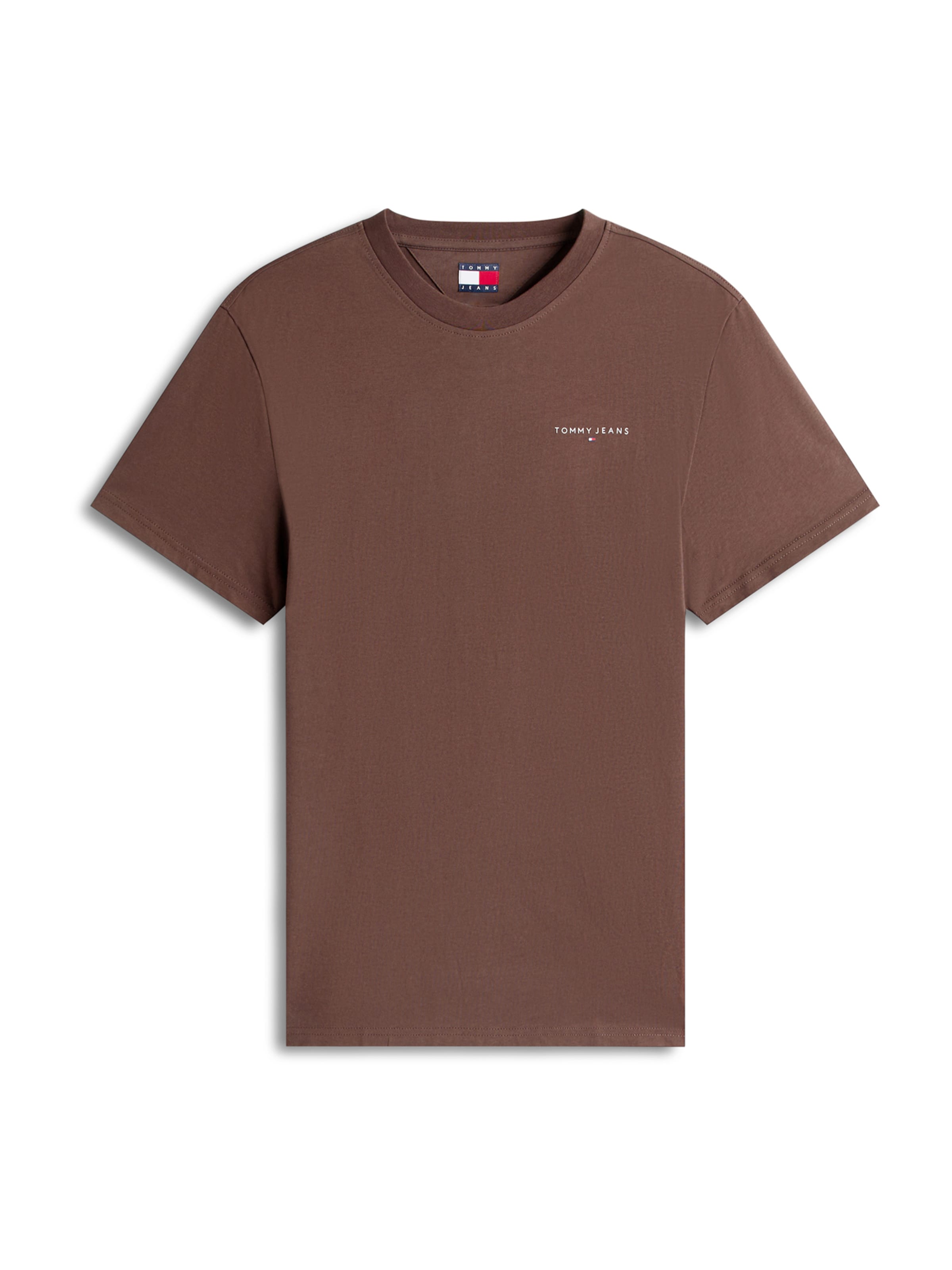 Tommy Jeans Tričko – hnědá: přední strana