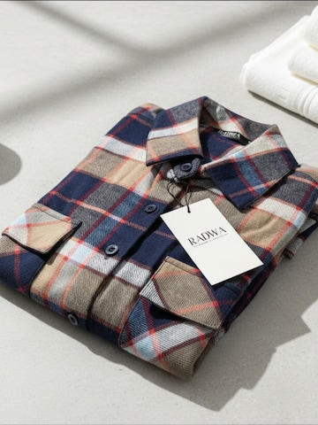 Radwa Bluse 'Radwa Women’s Plaid Flannel' i brun