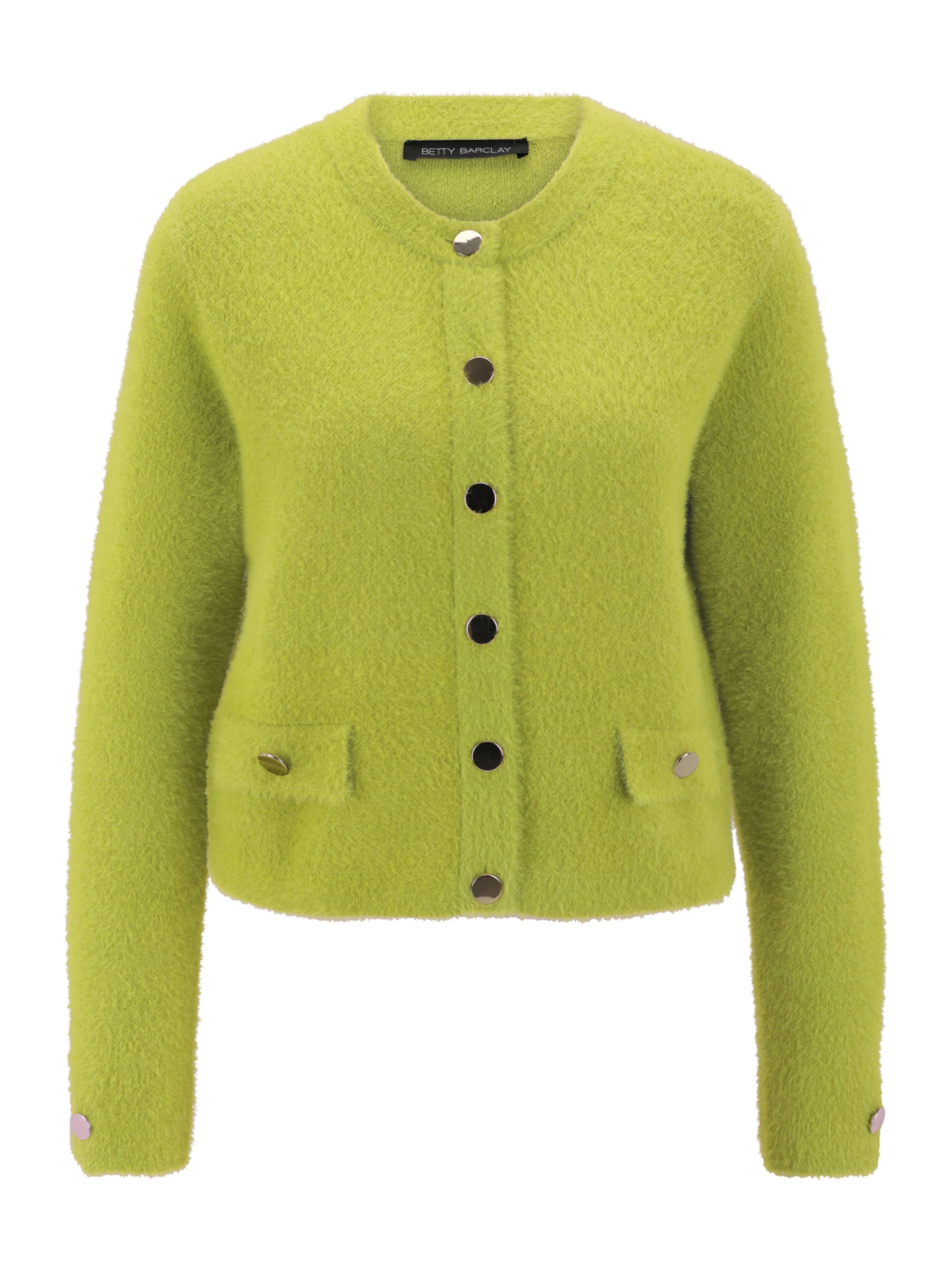 Betty Barclay Casual-Strickjacke mit Knopfleiste in Grün: Vorderseite