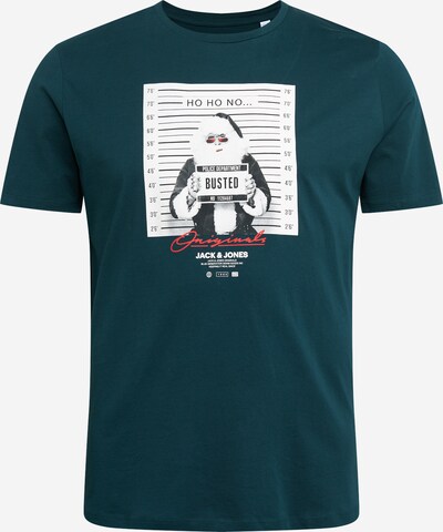 Jack & Jones Plus Majica 'CRIMINAL' u antracit siva / petrol / svijetlocrvena / bijela, Pregled proizvoda