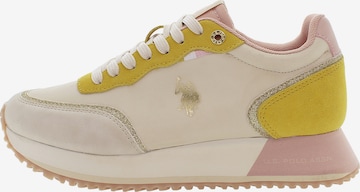 U.S. POLO ASSN. Sneakers laag in Beige: voorkant