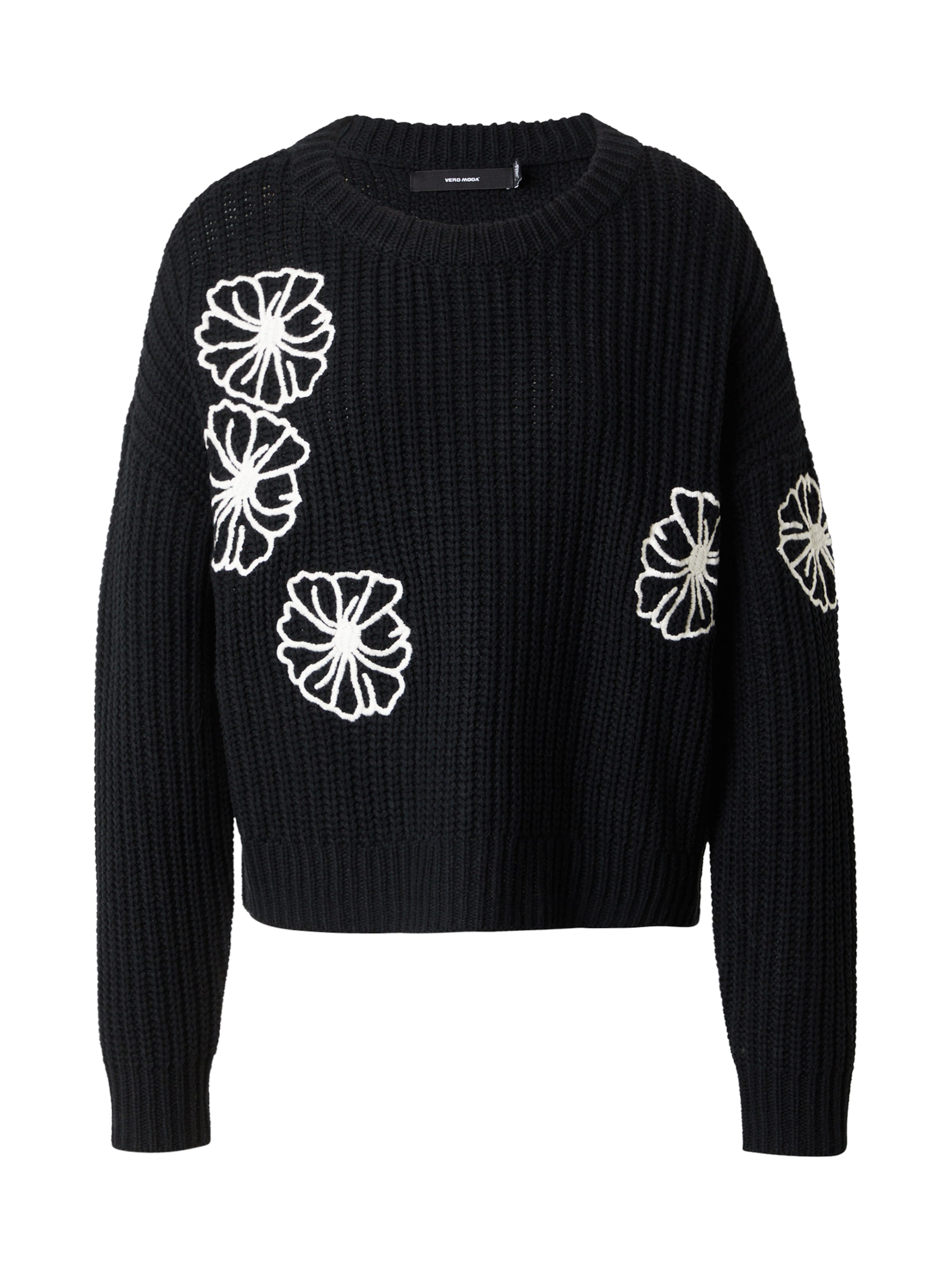 VERO MODA Oversized Sweater 'VMLaura' in Black: front