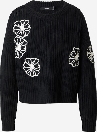 VERO MODA Pullover 'VMLaura' in schwarz / weiß, Produktansicht