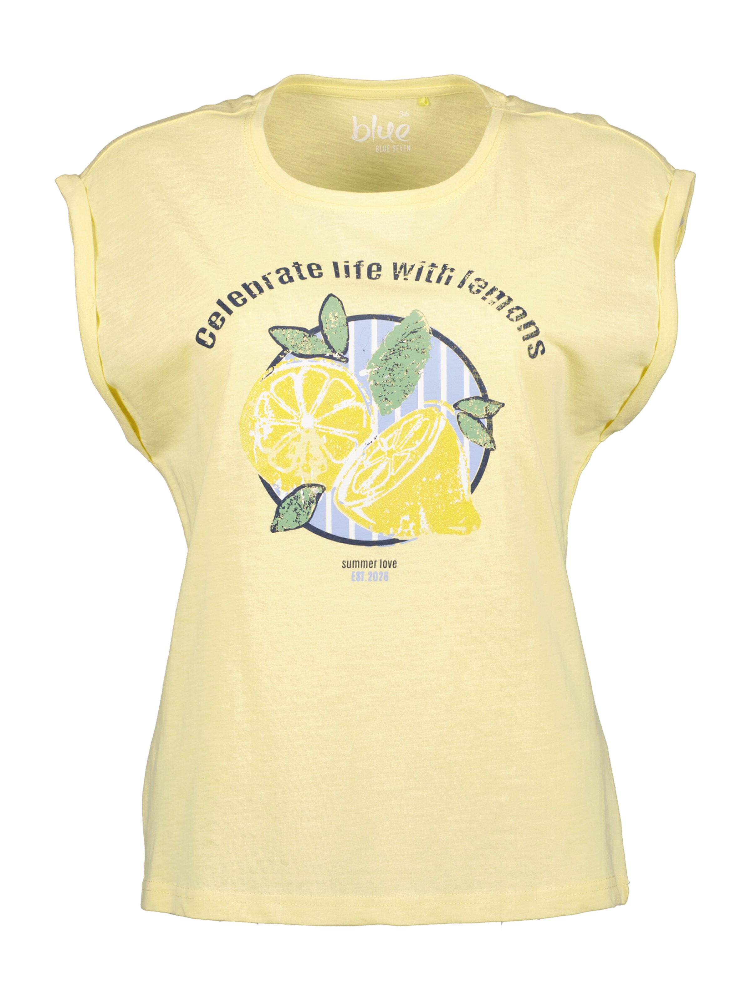 BLUE SEVEN T-Shirt in Gelb: Vorderseite