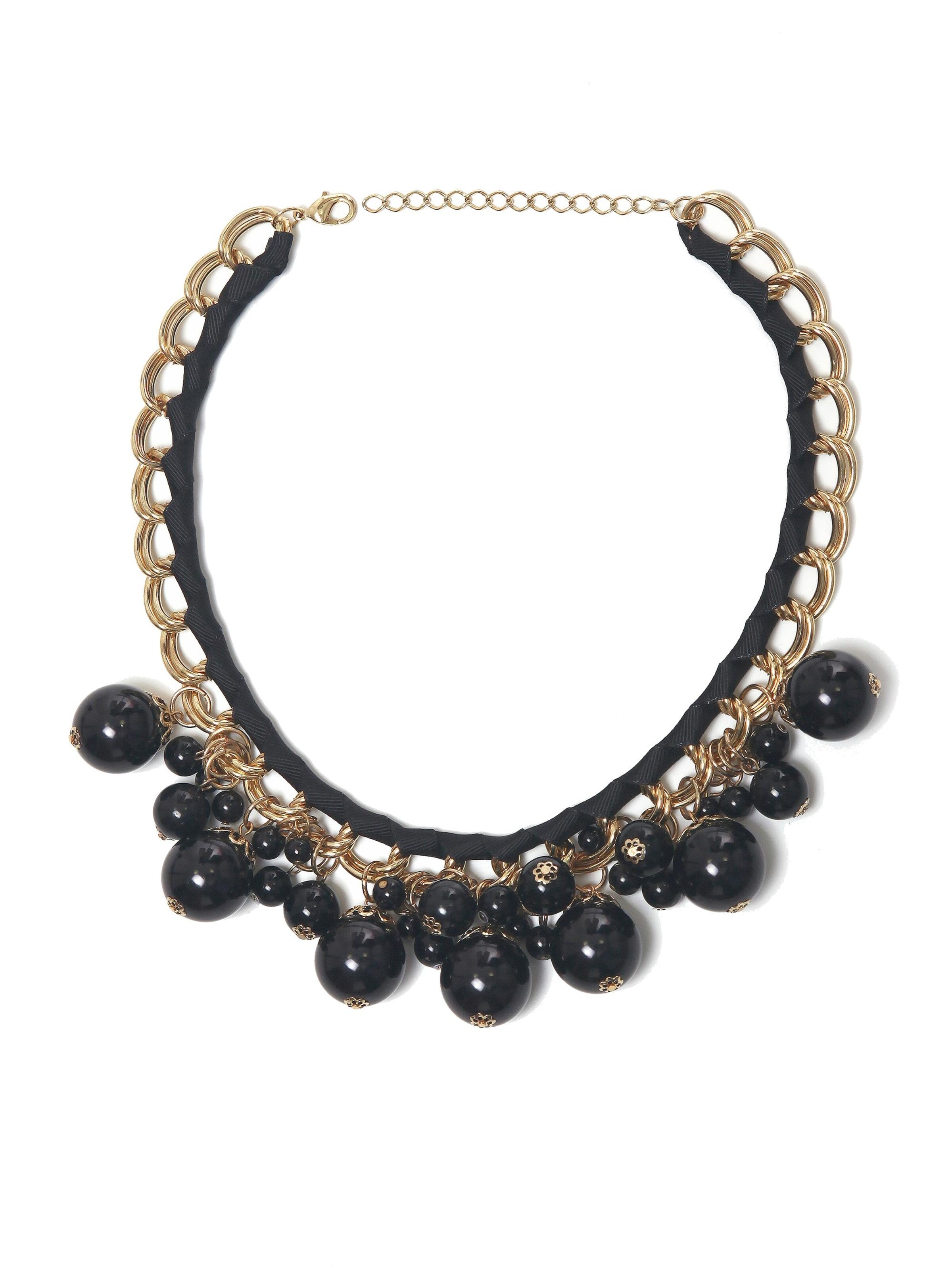 COLLEZIONE ALESSANDRO Necklace 'Trixi' in Black: front