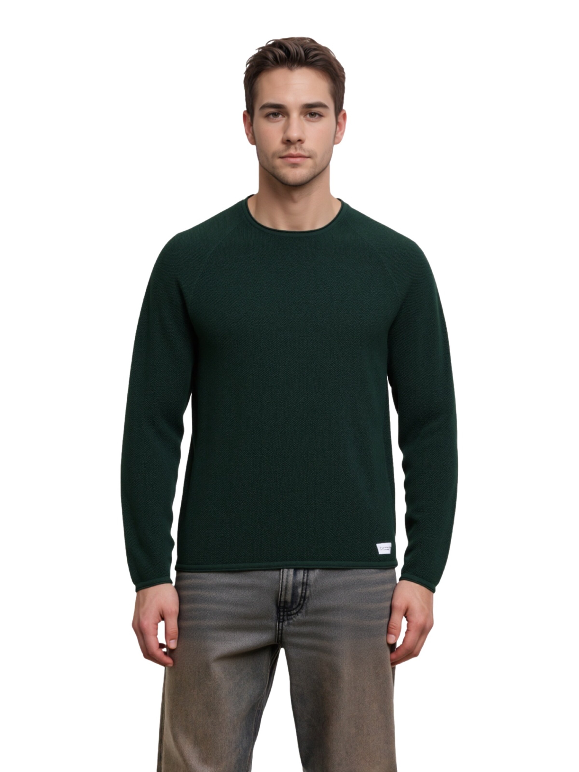 JACK & JONES Regular fit Πουλόβερ 'JJEHill' σε πράσινο: μπροστά