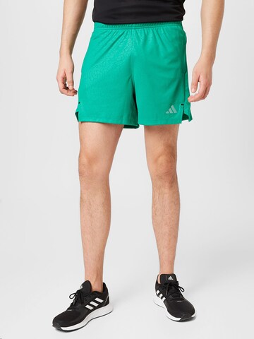 ADIDAS PERFORMANCE Regular Sportshorts 'Workout Pu Print' in Grün: predná strana