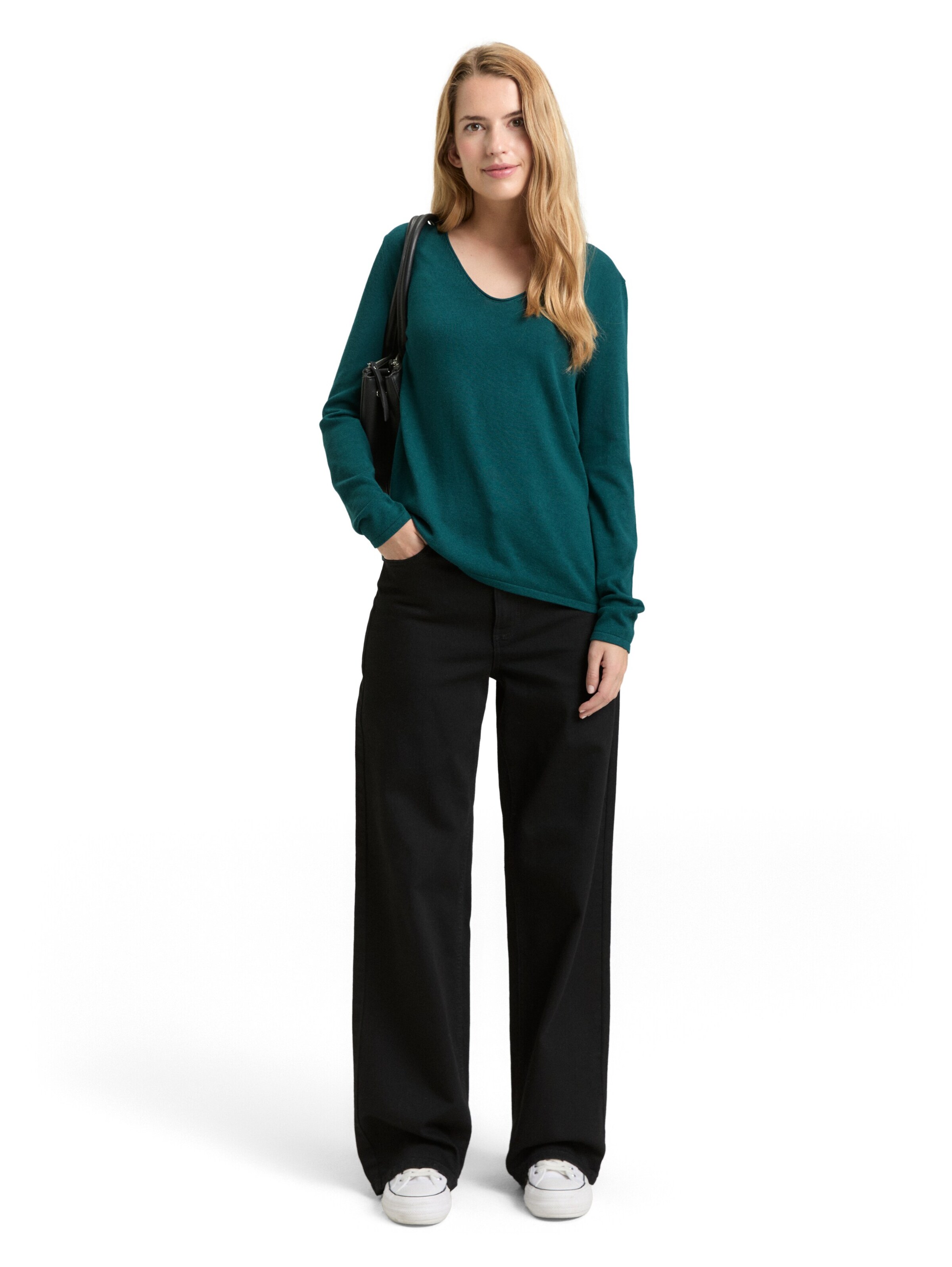 TOM TAILOR Sweater in Green
