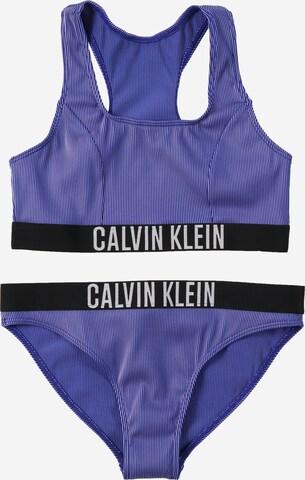 Calvin Klein Swimwear Õlapaelteta topp Bikiinid, värv lilla: eest vaates