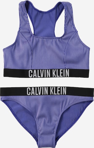 Calvin Klein Swimwear Bralette Bikini in Purple: front